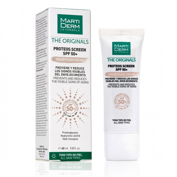 Martiderm Proteos Screen SPF 50+ Crema Fluida con Color 40ml