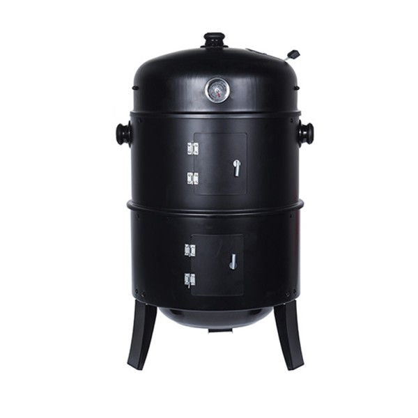 Barbacoa tipo barril para ahumar color negro ø47 x 78 cm
