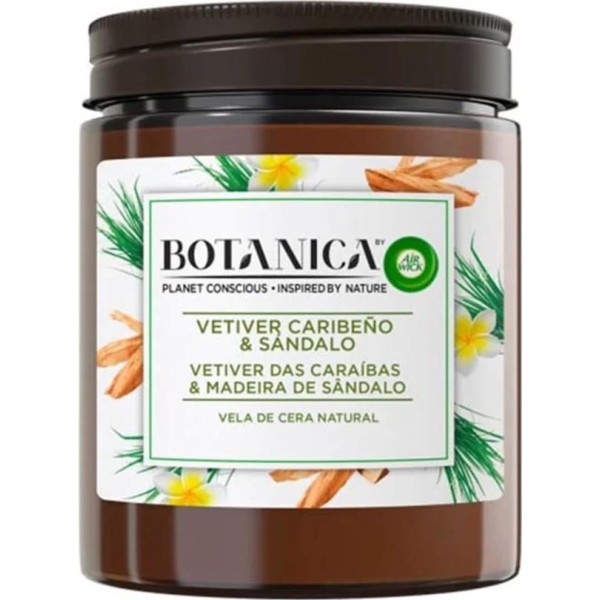 Botanica vetiver caribeño vela cera natural 205gr