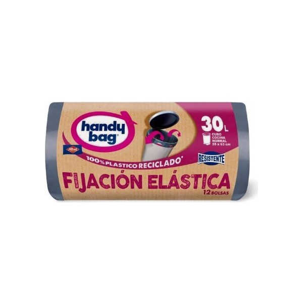 Handy Bag bolsa de basura fijación elástica 30L 12 bolsas